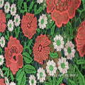 Floral Embroidery Polyester Crochet Fabric for Garment